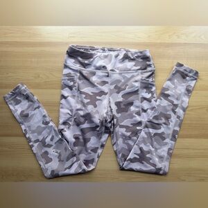 90 Degree By Reflex Kids Tan Camouflage Leggings